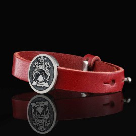 Custom Oval Signet Raised Family Crest Bracelet