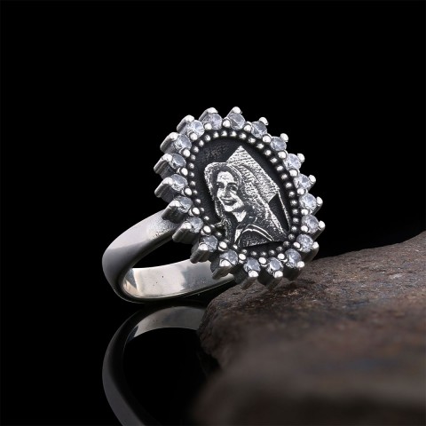 Oval Stone Photo Ring, Personalized Photo Ring, Lover Gift Ring, Women's Accessory, Special Production Photo Ring