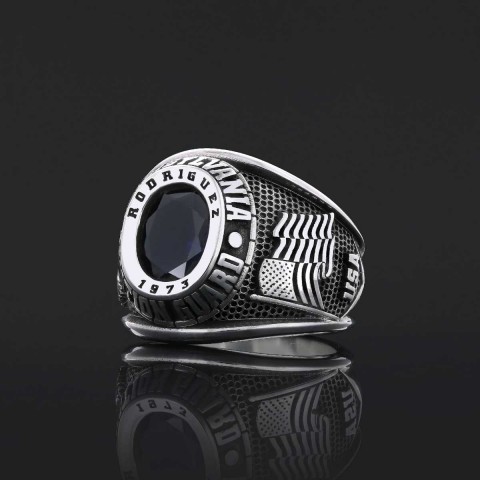 Pennsylvania Nation Guard University Ring, Customized High School Ring, Class Ring, Graduation Collage Ring