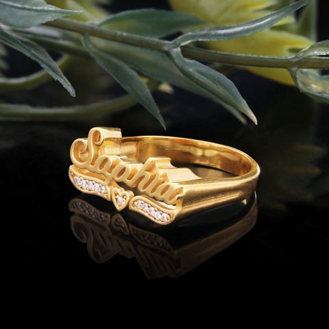 Personalized Design Silver Ring With Stone