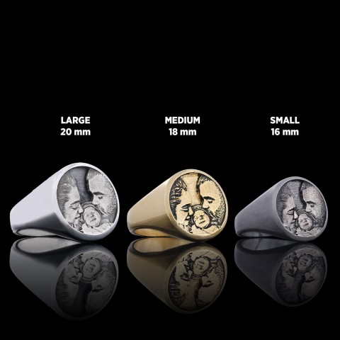 Personalized Round Photo Ring, Wear Your Memories, Family Photo Ring