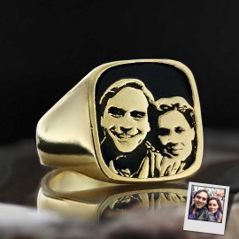 Photo Square Ring, Photo Ring, Unique Custom Design to Display Your Cherished Memories