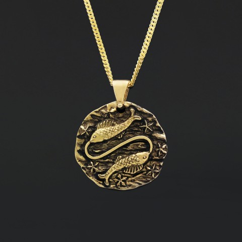 Pisces Pendant, Zodiac Jewelry, Sterling Silver, Astrology Necklace, Gift for Pisces, Unique Pisces Pendant