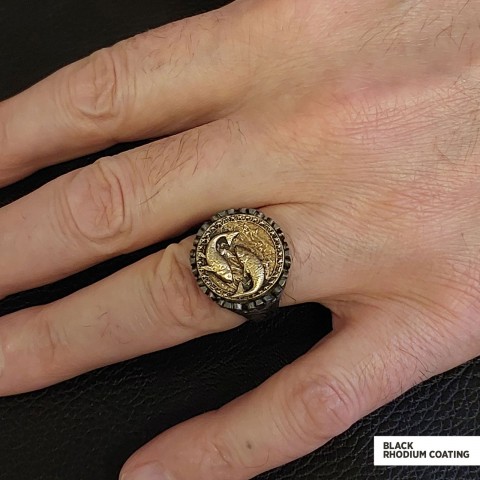 Pisces Sign Ring, 925 Sterling Silver Pisces Sign Ring Pisces Sign Ring, 925 Sterling Silver Pisces Sign Ring