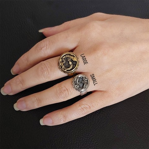 Pisces Zodiac Silver Ring
