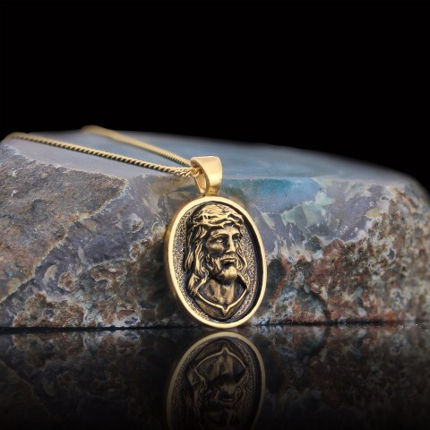 Religious Silver Necklace, 3D Silver Jesus Pendant, Religious Gift, Religious Christian Jewelry, Christ Accessor