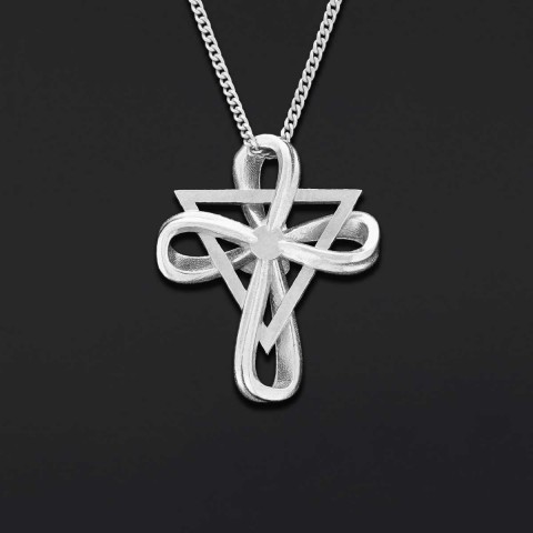 Rosae Crucis Necklace, Handmade Amorc Necklace, Rosicrucian Jewelry, Cross Necklace