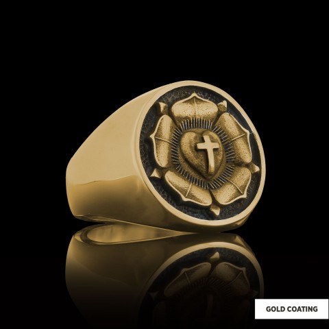 Rosae Crucis Ring, Rose and Cross Ring, Amorc Ring, Gift for Women, Gift for Men