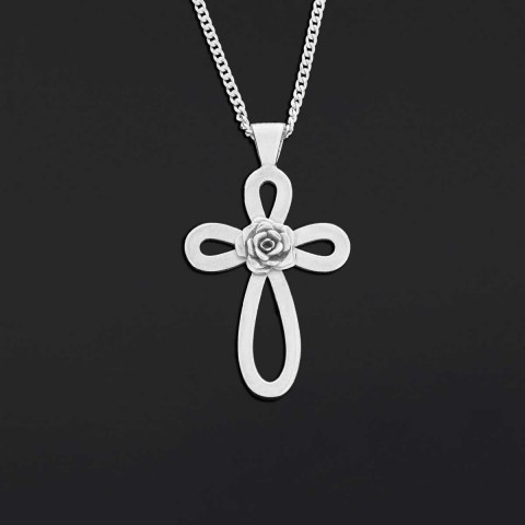 Rosicrucian Jewelry, Cross Necklace, Handmade Amorc Necklace, Cross Amorc Pendant
