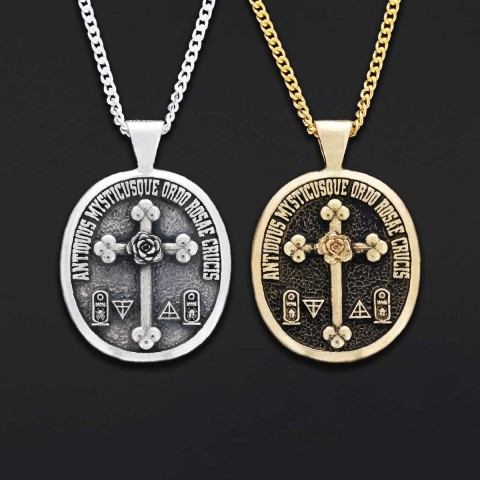 Rosicrucian Pendant Necklace, Amorc Cross Jewelry, Spiritual Gift Idea