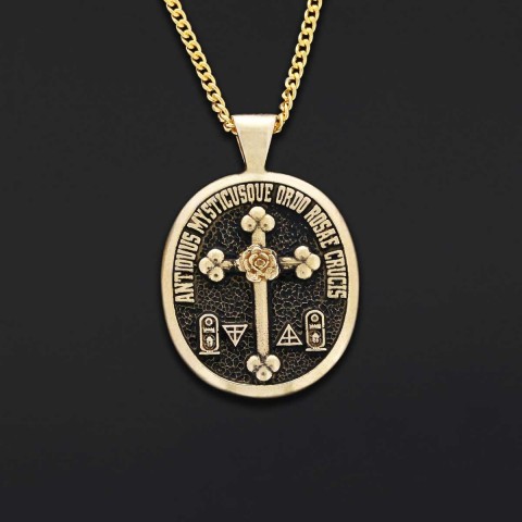 Rosicrucian Pendant Necklace, Amorc Cross Jewelry, Spiritual Gift Idea