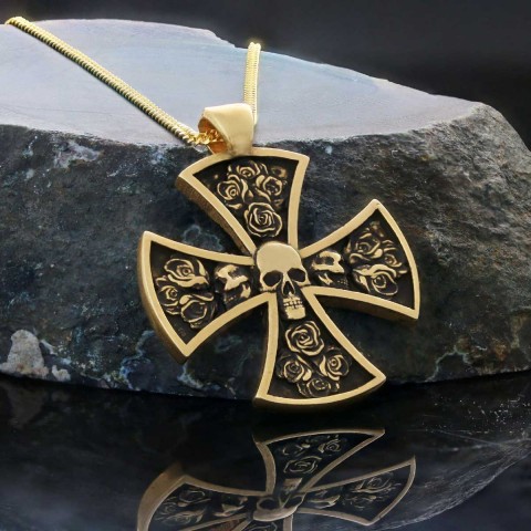Rosicrucian Spiritual Pendant, Rosae Crucis Locket, Mystical Rosicrucian Symbol Necklace