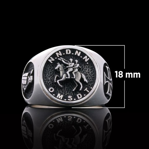 Round Master Mason Ring Cross Masonic Ring, Custom Masonic Ring