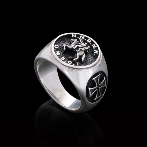 Round Master Mason Ring Cross Masonic Ring, Custom Masonic Ring