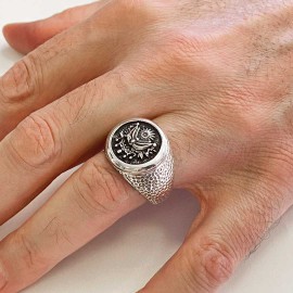 Round Ottoman State Coat of Arms Signet Ring