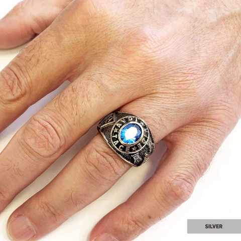 Round Stone Masonic Ring, A Symbol of Strength, Craftsmanship, and Timeless Elegance Mason Ring