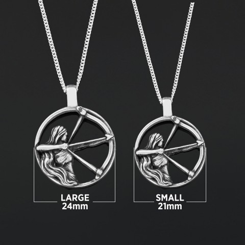 Sagittarius Pendant, Sterling Silver Sagittarius Necklace, Handmade Sagittarius Jewelry, Horoscope Sagittarius Necklace