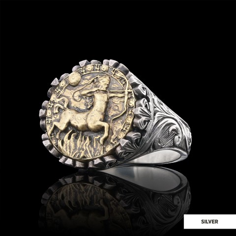 Sagittarius Sign Ring, 925 Sterling Silver Sagittarius Sign Ring Sagittarius Sign Ring, 925 Sterling Silver Sagittarius Sign Ring