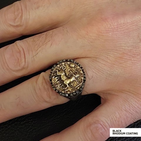 Sagittarius Sign Ring, 925 Sterling Silver Sagittarius Sign Ring