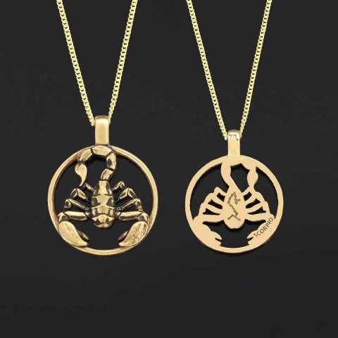Scorpio Pendant, Sterling Silver Scorpio Necklace, Scorpio Jewelry, Horoscope Scorpio Necklace