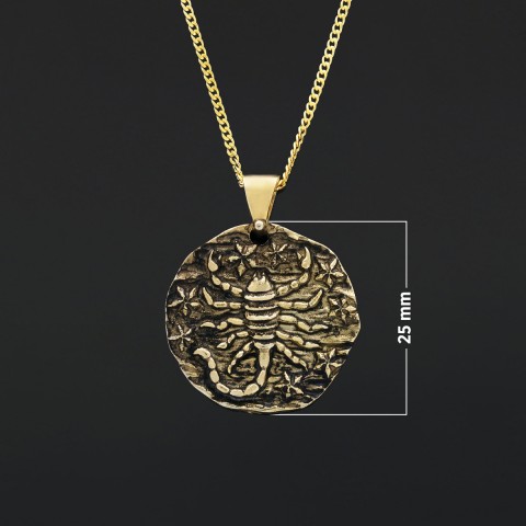 Scorpio Pendant, Zodiac Jewelry, Sterling Silver Necklace, Astrology Charm, Gift for Scorpio