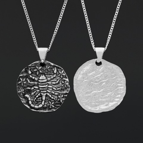 Scorpio Pendant, Zodiac Jewelry, Sterling Silver Necklace, Astrology Charm, Gift for Scorpio