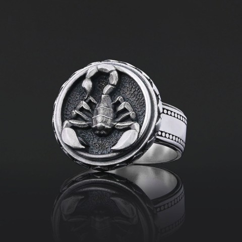 Scorpio Zodiac Silver Ring