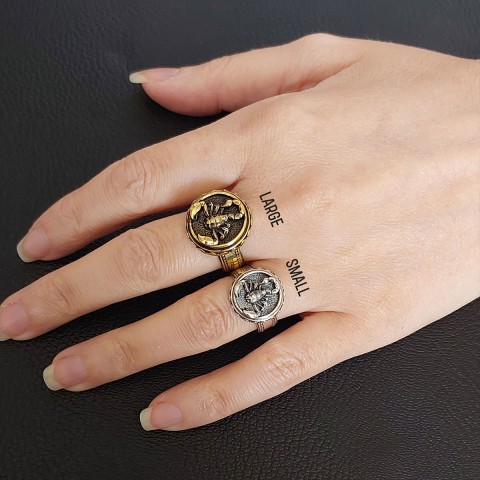 Scorpio Zodiac Silver Ring