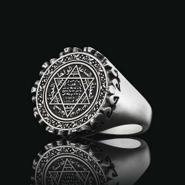 Seal Of Solomon Ring 925 Sterling Silver