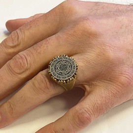 Seal Of Solomon Ring 925 Sterling Silver