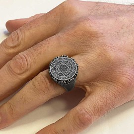 Seal Of Solomon Ring 925 Sterling Silver