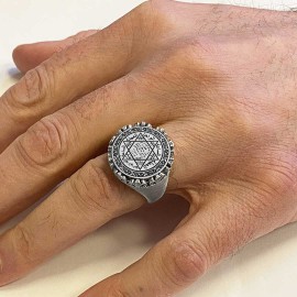 Seal Of Solomon Silver Ring