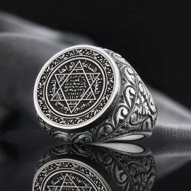 Seal of Solomon 925 Sterling Silver Ring