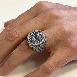Seal of Solomon 925 Sterling Silver Ring