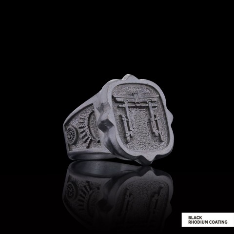Shintoism Silver Ring, Shirine Ring, Shimenawa Ring, Skaki Ring, Tomoe Ring, Shintoism Jewelry, Religious Gifting