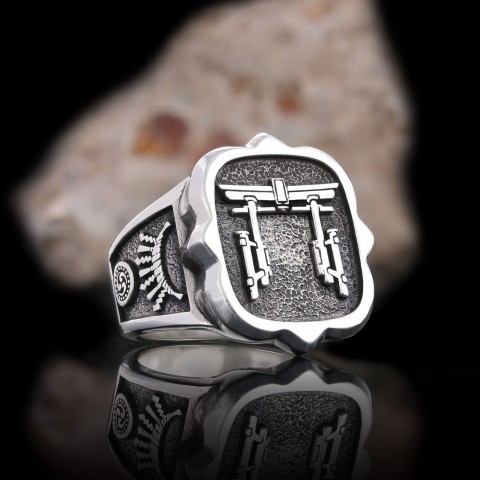 Shintoism Silver Ring, Shirine Ring, Shimenawa Ring, Skaki Ring, Tomoe Ring, Shintoism Jewelry, Religious Gifting