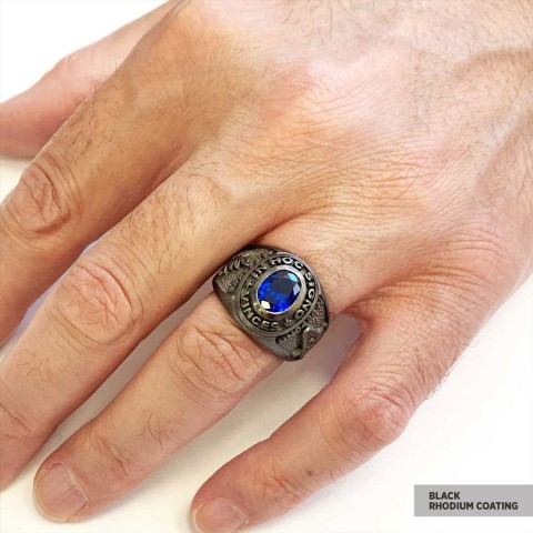 Side Embossed Acacia Masonic Ring, Master Mason Ring, Elegant Masonic Ring