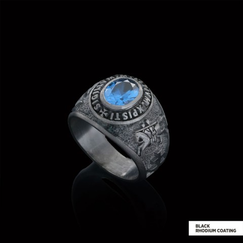 Sigillvm Militvm Xpisti Masonic Ring, Mason Jewelry, Custom Mason Ring