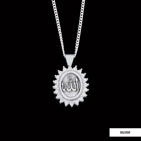 Silver Allah Name Necklace, Holy Quran Necklace, Gold Plated Allah Necklace, Islamic Necklace, Gift for Muslim Friend