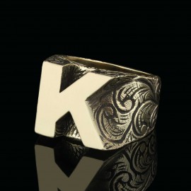 Handmade Celtic Sterling Silver Letter K Ring