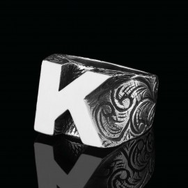 Handmade Celtic Sterling Silver Letter K Ring