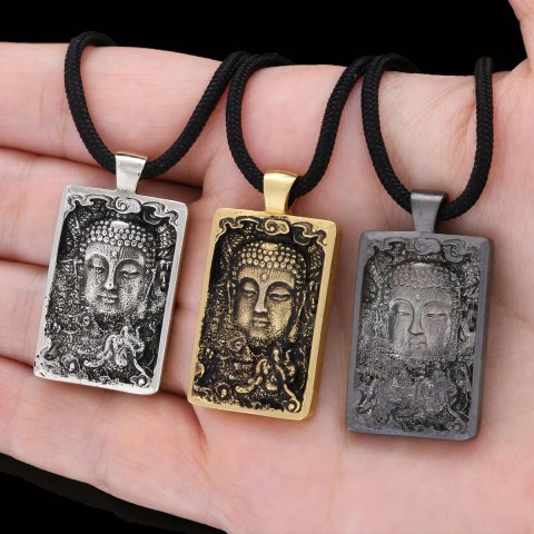 Silver Buddha Pendant