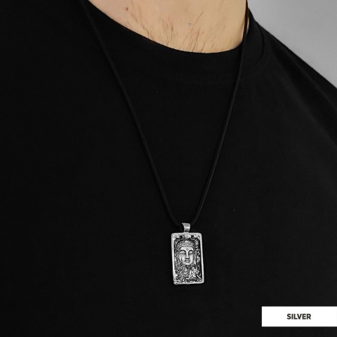 Silver Buddha Pendant