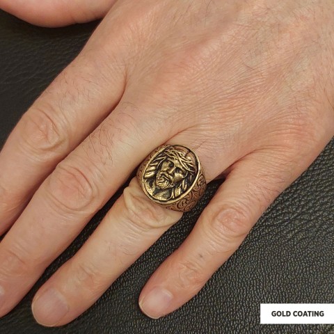 Silver Christian Jesus Ring