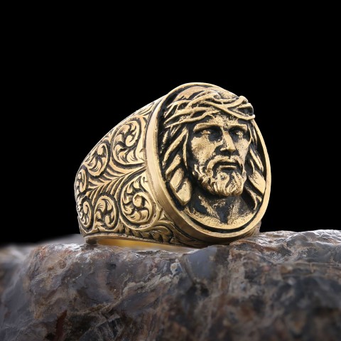 Silver Christian Jesus Ring