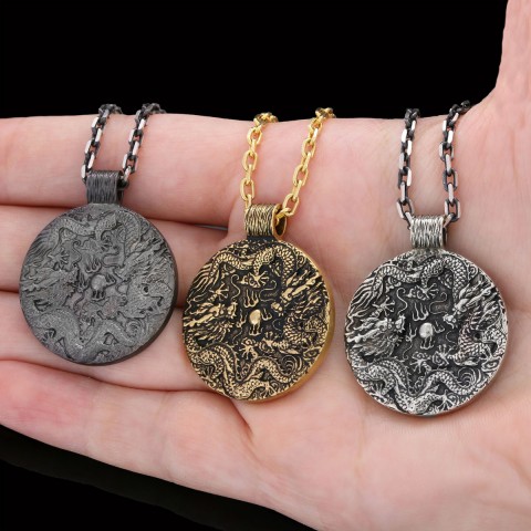 Silver Dragon Pendant