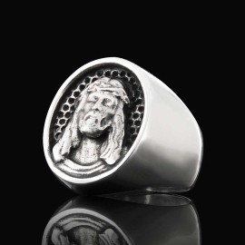 Silver Jesus Ring