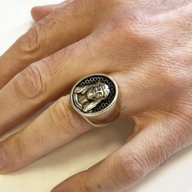 Silver Jesus Ring