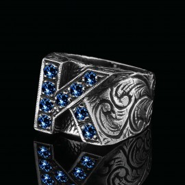Unique Design 925 Sterling Silver Celtic Letter K Ring