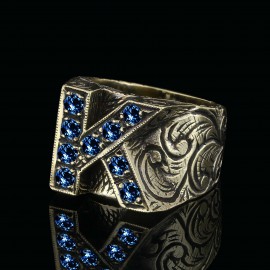 Unique Design 925 Sterling Silver Celtic Letter K Ring
